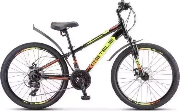 Велосипед STELS Navigator-400 MD 24" F010 LU092747 LU089243 12" Чёрный/салатовый/красный 2022