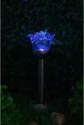 Фонарь INBLOOM роза на солн.бат8*36смLED2*Бел,RGB IP44,2реж,1*1,2vNi-MH AAA600mAH 2.1v25мА пласт,мет 475-295 солн.бат