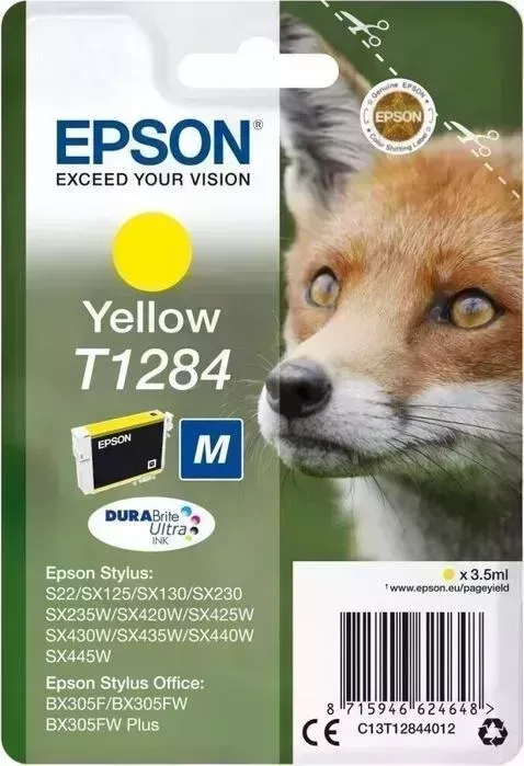 Картридж Epson I/C yellow for S22/SX125new (C13T12844012)