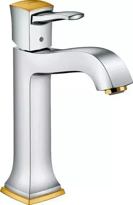 Смеситель для раковины Hansgrohe Metropol Classic с донным клапаном, хром/золото (31302090)