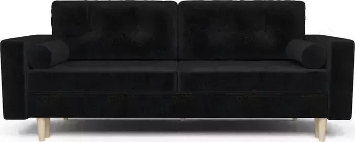 Диван Mebel Ars -евро Белфаст велюр черный/НВ-178/17 ППУ