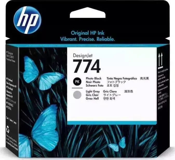 Картридж HP струйный 774 P2W00A черный/светло-серый (775мл)