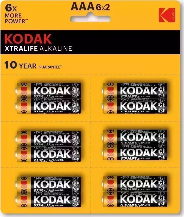 Батарейки KODAK LR03-12BL perforated(6x2BL) XTRALIFE Alkaline