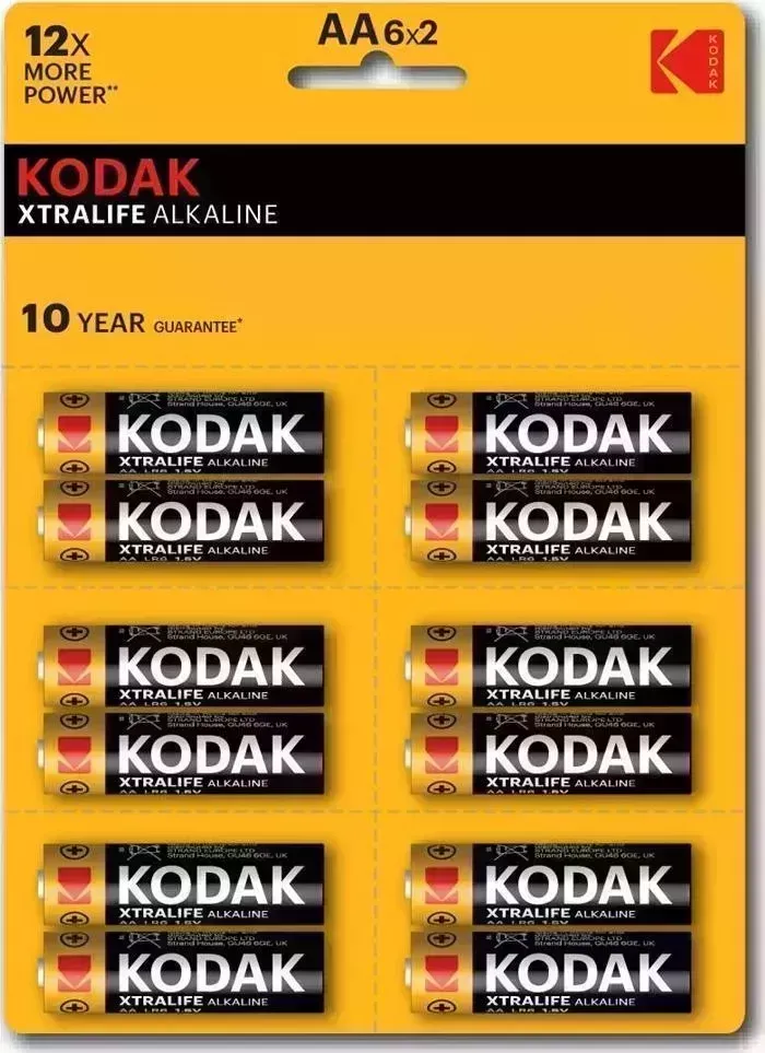 Батарейки KODAK LR6-12BL perforated(6x2BL) XTRALIFE Alkaline