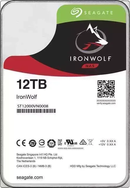 Жесткий диск Seagate Original SATA-III 12Tb ST12000VN0008 NAS Ironwolf (ST12000VN0008)