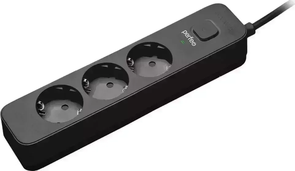 Фильтр PERFEO (PF_C3950) POWER STREAM - 3 роз - 1,5 м - черный сетевой фильтр - 3 - м -