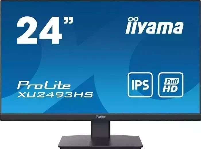 Монитор Iiyama 23,8" ProLite XU2493HS-B4 1920x1080@75 Гц IPS 16:9 4ms VGA HDMI DP 80M:1 1000:1 178/178 250cd Tilt Speakers Bl (XU2493HS-B4)