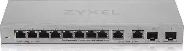 Коммутатор ZyXEL XGS1010-12-ZZ0101F 8G 2SFP+ неуправляемый