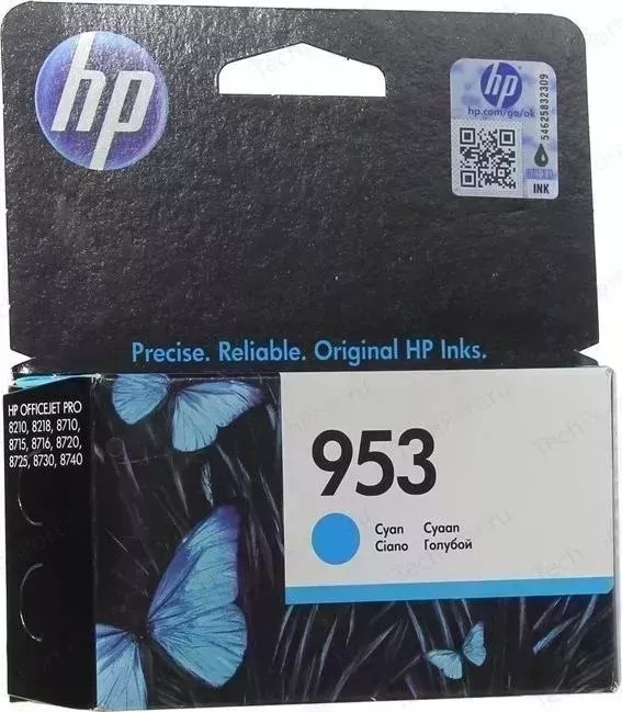 Картридж HP F6U12AE №953 голубой 700 стр.