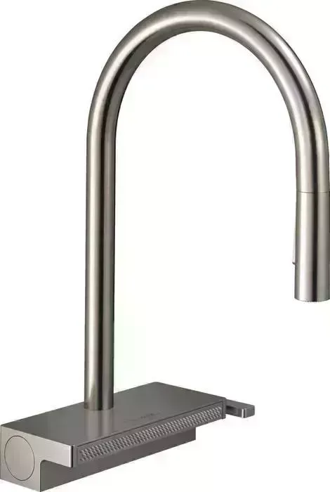 Смеситель для кухни Hansgrohe Aquno Select sBox с выдвижным изливом, нержавеющая сталь (73831800)
