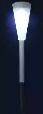 Фонарь INBLOOM садовый на солнечной батарее, 6,7х27,8см, 1LED,белый, пластик 185-038