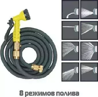 Шланг INBLOOM растягивающийся, 7.5м, латекс, полиэстер, латунь 168-022 растягивающийся