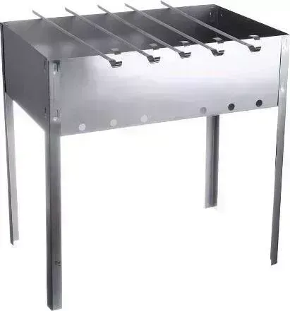 Мангал GRILLBOOM сборный "Эконом", сталь 0,4мм, 40X25X40 см, с шампурами 103-014