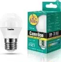 Лампа CAMELION LED7-G45/830/E27 (Эл. светодиодная 7Вт 220В)