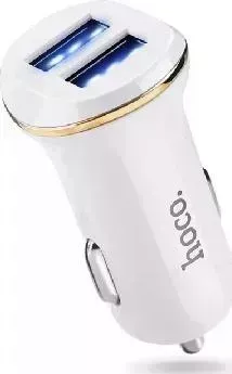 Автомобильное зарядное устройство HOCO (6957531040132) Z1 АЗУ 2USB 2.1A для LIGHTNING 8-PIN белый