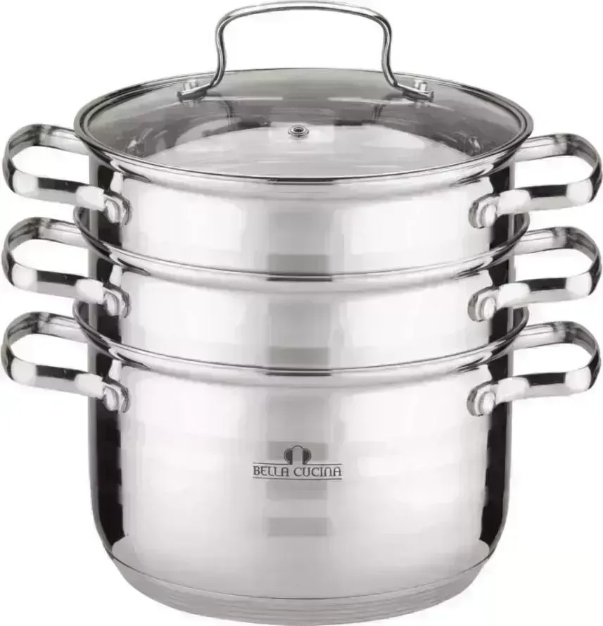 Набор посуды BELLA CUCINA BC-2096 + пароварка 4пр