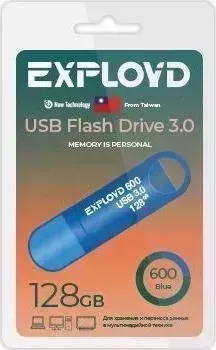 Флеш-накопитель EXPLOYD EX-128GB-600-Blue USB 3.0 флэш-накопитель