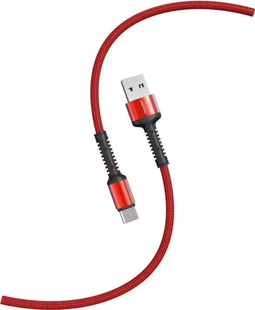 Кабель SMARTBUY (iK-3112-S26r) S26 Type C красный, 3 А, QC, нейл.,1 м