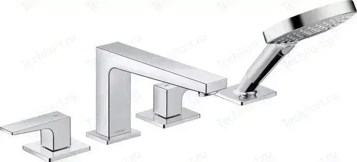Смеситель на борт ванны Hansgrohe Metropol с механизмом, хром (32553000, 13244180)