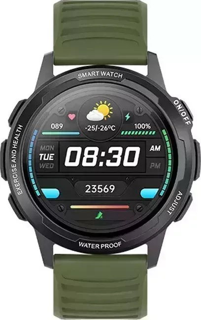 Умные часы BQ Watch 1.3 Black+Dark Green Wristband