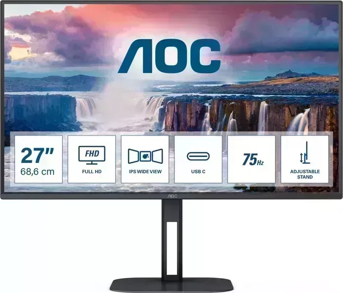 Монитор AOC 27V5C LCD 27'' 16:9 1920x1080(FHD) IPS, Black