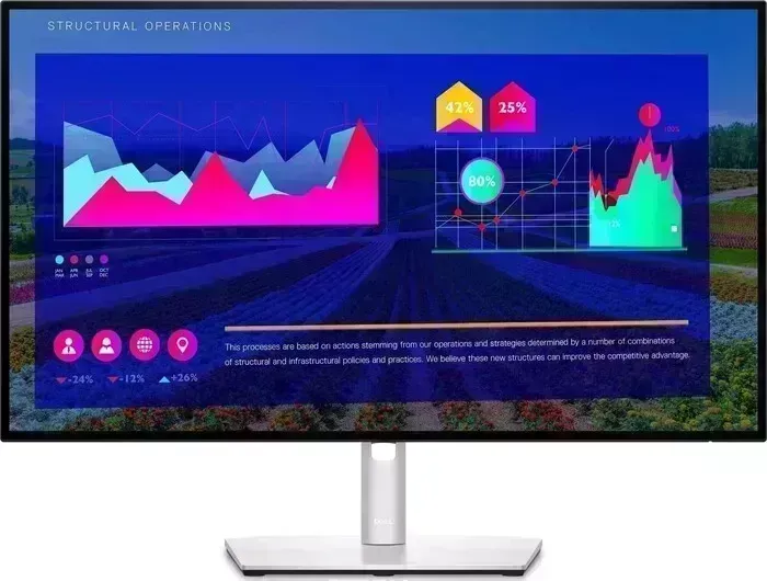 Монитор Dell U2722D LCD 27'' 2560x1440, 16:9, IPS, 60 Гц, 350 кд/м2, 5 мс,1000:1, DP 60 5 DP