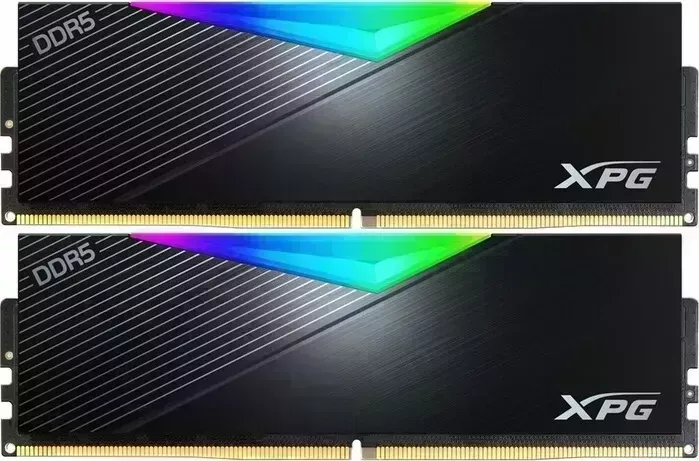 Память оперативная ADATA 32GB (2 x 16Gb) DDR5 UDIMM, XPG Lancer, 5200 MHz CL38-38-38, 1.25V, RGB + Черный Радиатор AX5U5200C3816G-DCLARBK