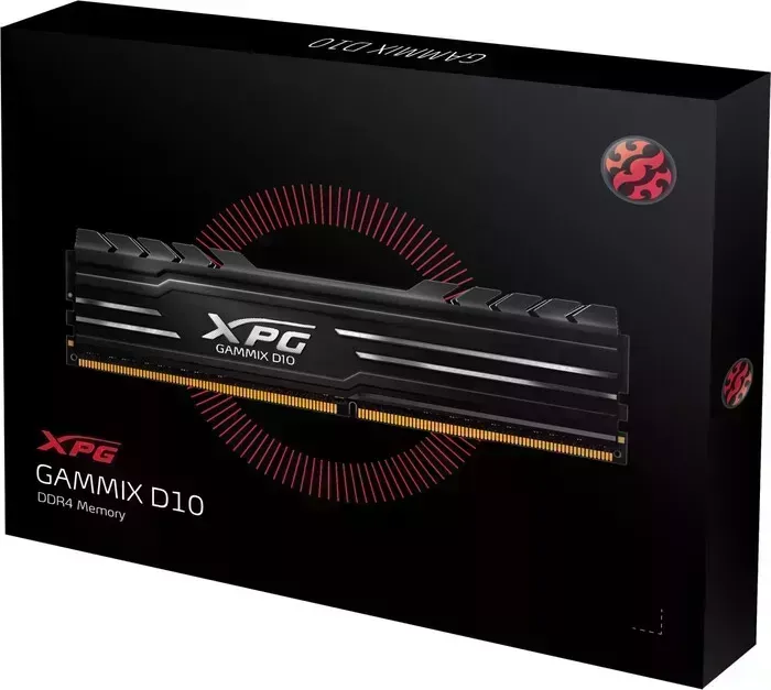 Память оперативная ADATA 32GB (2 x 16Gb) DDR4 UDIMM, XPG GAMMIX D10, 3600MHz CL18-22-22, 1.35V, Черный Радиатор AX4U360016G18I-DB10