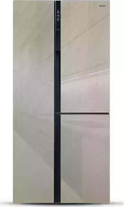 Холодильник Ginzzu NFK-610 шампань стекло inverter