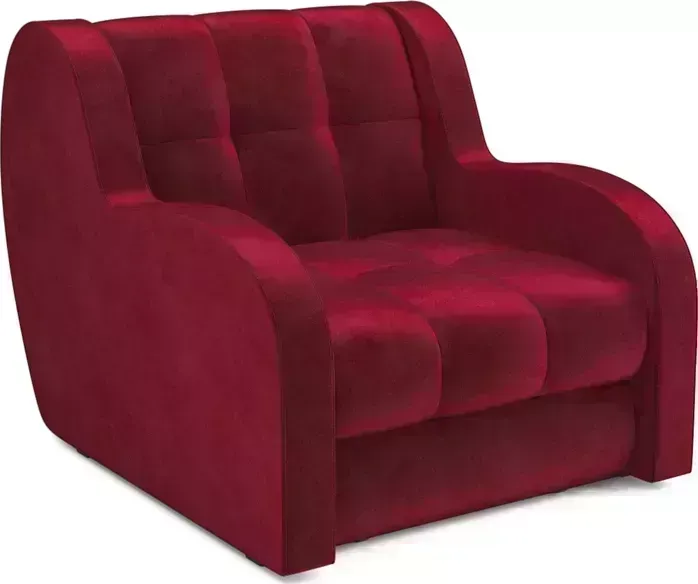 Кресло Mebel Ars Аккордеон Барон (бархат красный STAR VELVET 3 DARK RED)
