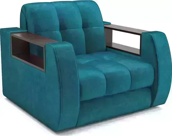 Кресло Mebel Ars Барон №3 (бархат сине-зеленый STAR VELVET 43 BLACK GREEN)