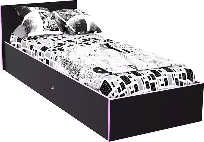 Кровать МДК Black 100х200 Розовый (BL - КР10Р)