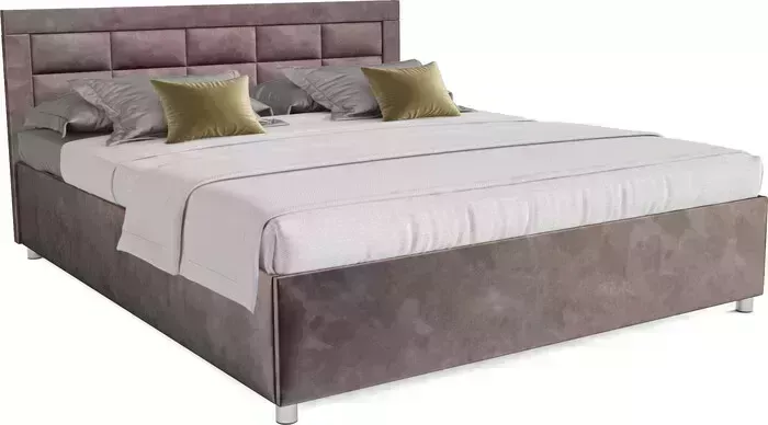 Кровать Mebel Ars Версаль 140 см (бархат серо-шоколадный STAR VELVET 60 COFFEE)