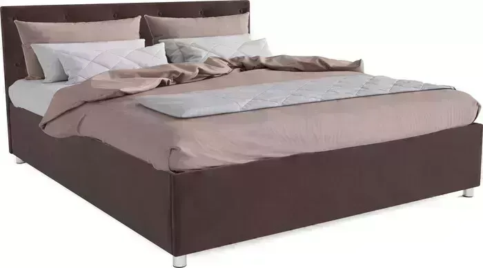 Кровать Mebel Ars Классик 140 см (велюр молочный шоколад/НВ-178/13)
