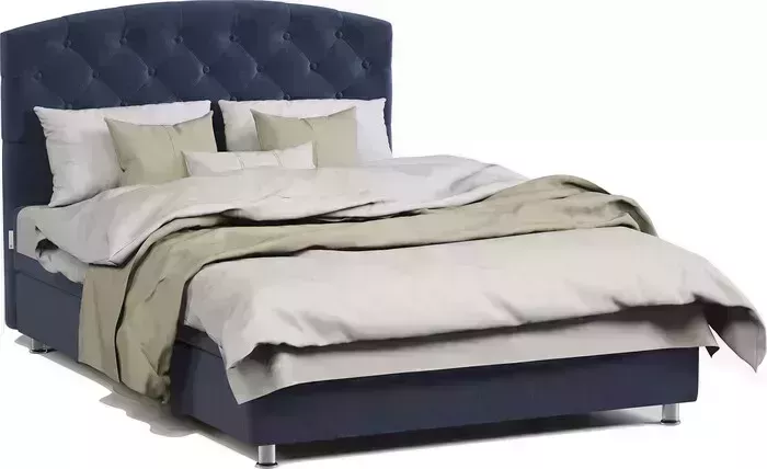 Кровать Шарм-Дизайн двуспальная с подъемным механизмом Премиум 160 велюр Ультра миднайт