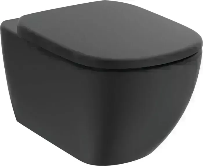 Унитаз подвесной Ideal Standard Tesi AquaBlade с сиденьем микролифт, черный (T0079V3, T3529V3)