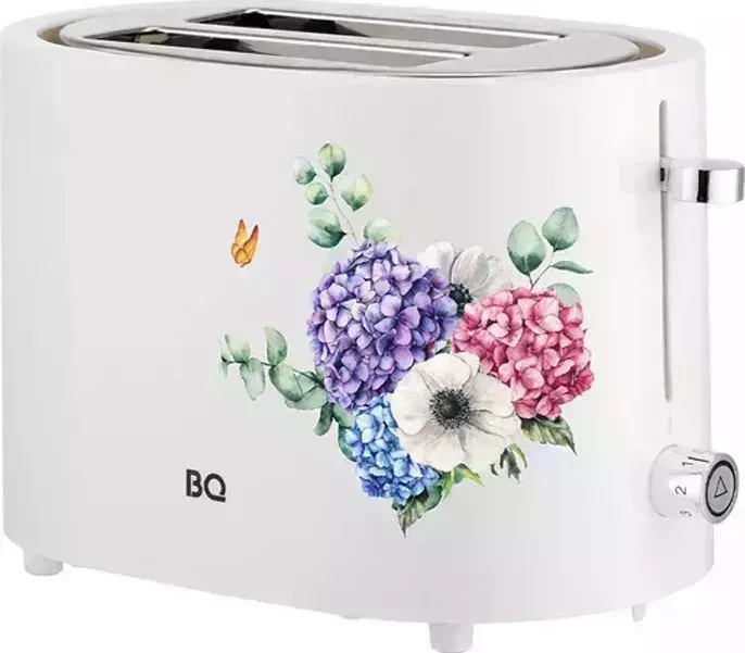 Тостер BQ T1003 Белый-Цветы