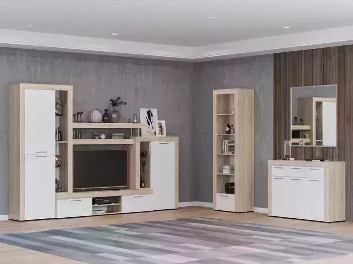 Гостиная Mebel Ars Модульная Мартин (дуб сонома/белый)
