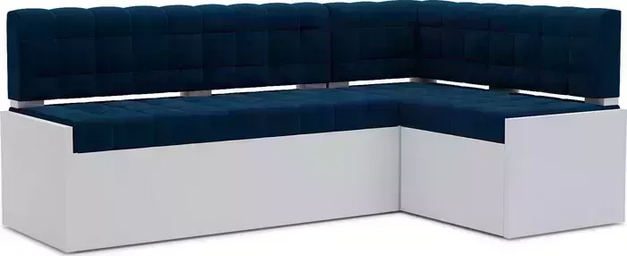 Кухонный диван Mebel Ars Ганновер правый угол (темно-синий - Luna 034) 208х82х133 см