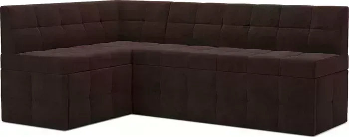 Кухонный диван Mebel Ars Атлантис левый угол (велюр молочный шоколад НВ-178 13) 190х84х120 см