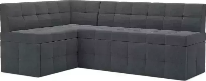 Кухонный диван Mebel Ars Атлантис левый угол (велюр серо-синий HB-178 26) 190х84х120 см