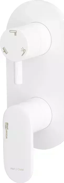 Смеситель для ванны Wasserkraft Mindel белый soft-touch (8571)