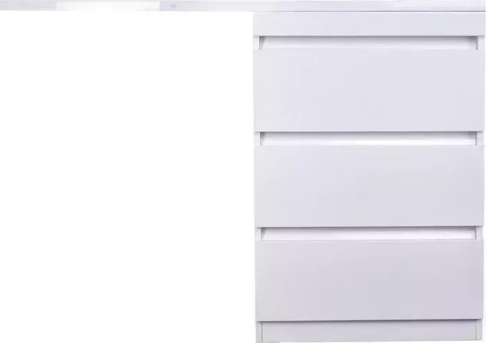 Тумба с раковиной Style line с Даллас Люкс 38 (100L) три ящика, под стиральную машину, белая (2000949234311, 2000949102184)