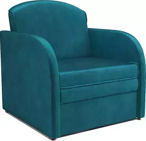 Кресло Mebel Ars null Малютка (бархат сине-зеленый STAR VELVET 43 BLACK GREEN)