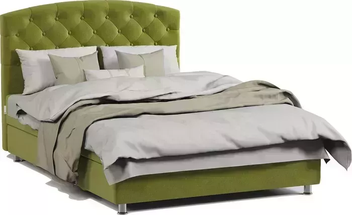 Кровать Шарм-Дизайн двуспальная с подъемным механизмом Премиум 160 велюр Дрим эппл