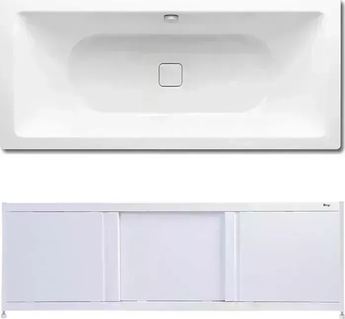 Стальная ванна Kaldewei Conoduo 732 Easy-Clean 170x75 с экраном Emmy Бриз и ножками