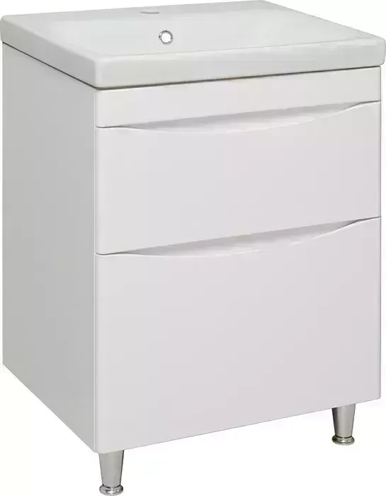 Тумба с раковиной Runo с Афина 60х46 напольная, белая (00-00001169, S-UM-MOD60/1)