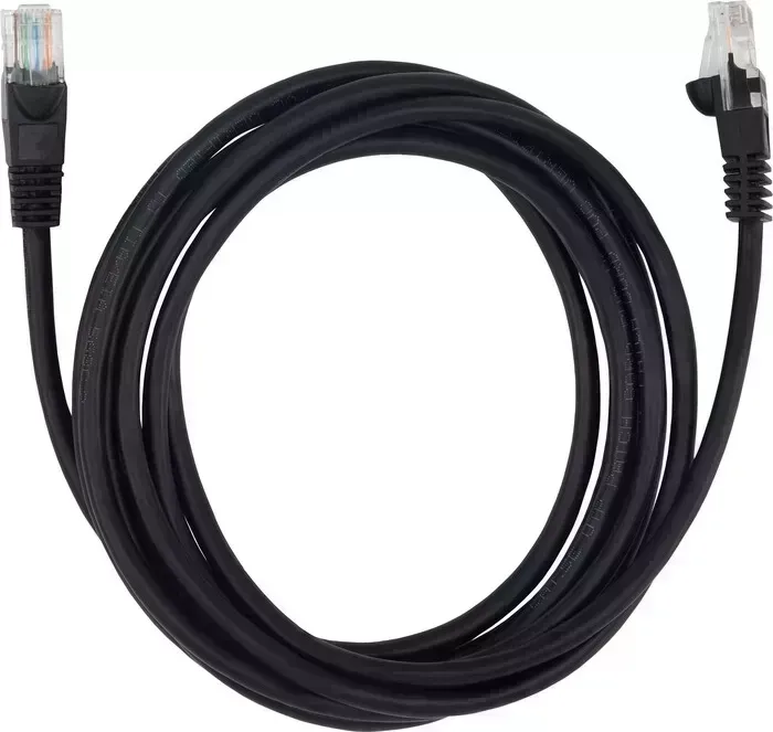 Кабель Патч-корд Buro UTP 4 пары cat5E CCA molded 3м черный RJ-45 (m)-RJ-45 (m)