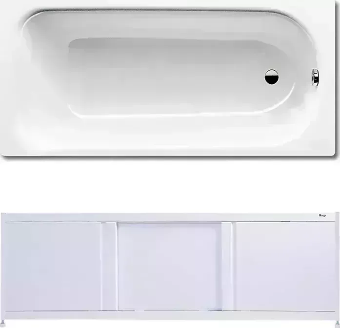 Стальная ванна Kaldewei Saniform Plus 361-1 Easy-Clean 150x70 с экраном Emmy Бриз и ножками