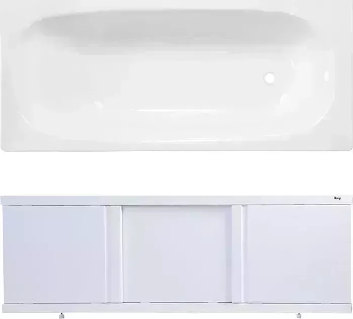 Стальная ванна ВИЗ Reimar 160x70 с экраном Emmy Элис и ножками, белая орхидея